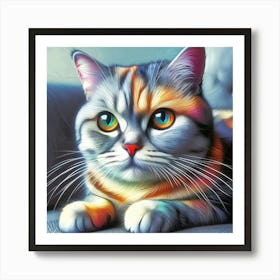 Feline Cat Creative Artwork Illustration 149 Art Print