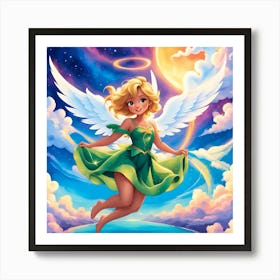 Angel In The Sky Art Print