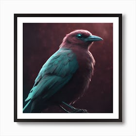 Bird Perched On A Branch 2 Art Print