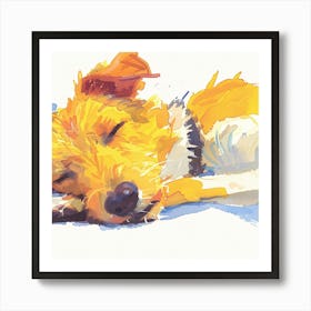 Dog Sleeping Art Print