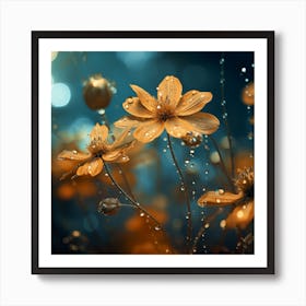 Flowers In The Rain 1 Art Print