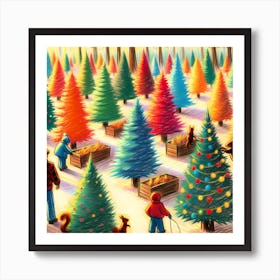 Super Kids Creativity:Christmas Trees Art Print