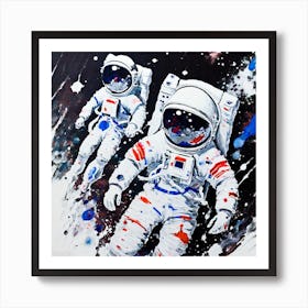 Astronauts In Space 1 Art Print