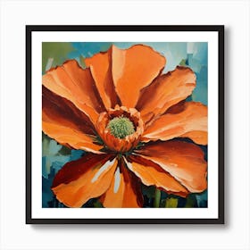 Orange flower 1 Art Print