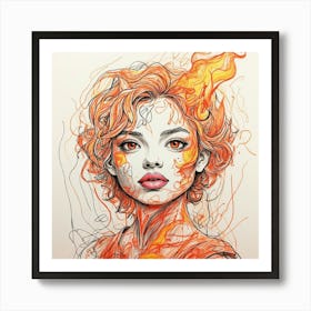 Flames Of Fire 2 Art Print