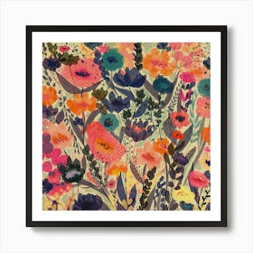 Watercolor Flowers Art Print