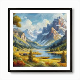 Landscape Painting 4 Art Print