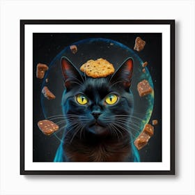 Cat With Cookies Art Print