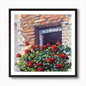 Venice Roses Art Print