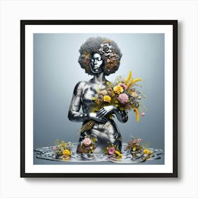 Flower Woman Art Print