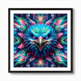 Psychedelic Kaleidoscope Eagle Art Print