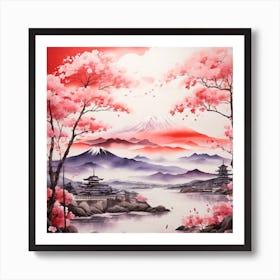 Japanese Cherry Blossoms Art Print