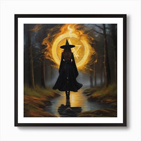 Witch In The Woods Art Print