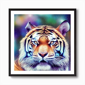 Galaxy Tiger Art Print