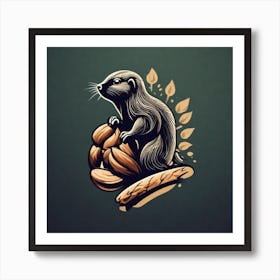 Beaver Logo Art Print