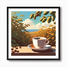 Coffee On The Balcony Art Print