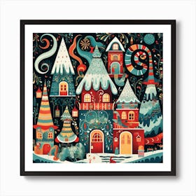 Christmas Village 26 Art Print