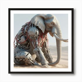 Robot Elephant 4 Art Print