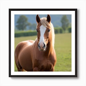 Horse In A Field 1 Art Print