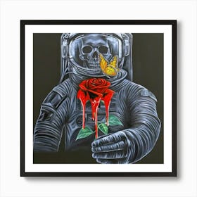 'Space Rose' Art Print