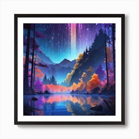 Albedobase Xl High Quality A Fantastic Beautiful Forest Lake S 0 Art Print