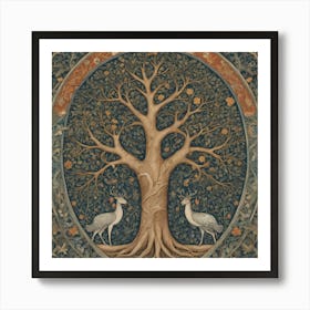 Tree Of Life william morris inspired art Art Print