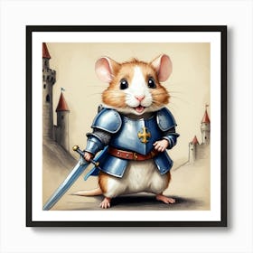 Knight Mouse Art Print