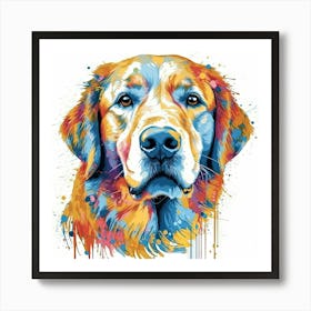 Golden Retriever Painting 8 Art Print