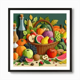 Fruit Basket Art Print