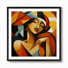 Cubism Cuban Woman 02 Art Print