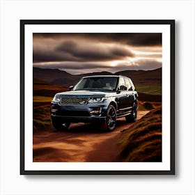 Range Rover Car Automobile Vehicle Automotive British Brand Logo Iconic Quality Reliable (2) Art Print