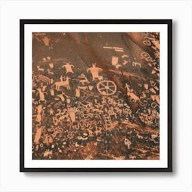 Desert Rock Writing Art Print