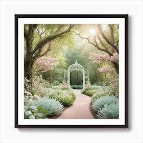 Picture Yourself Standing At The Entrance Of A Whimsical Botanical Forest Where The Air Is Thick With nature Art Print