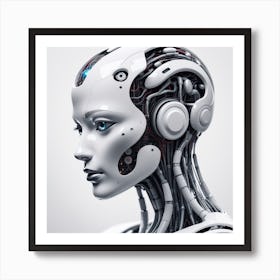 Portrait Of A Female Robot 5 Art Print