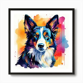 Collie Dog Painting Art Print