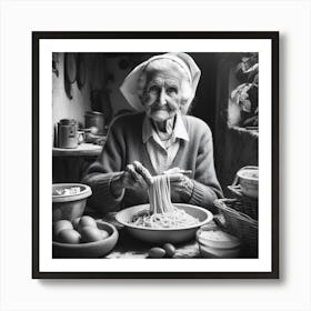 NONNA Making Pasta Art Print