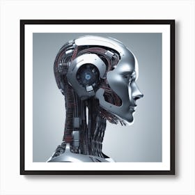 Robot Head 1 Art Print