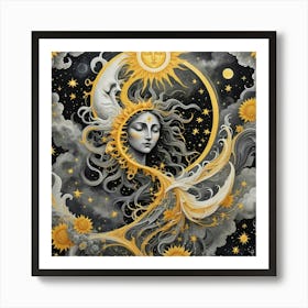 Sun And Moon Art Print