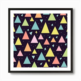 Triangles Seamless Pattern Art Print Art Print