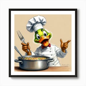 Chef Duck 17 Art Print