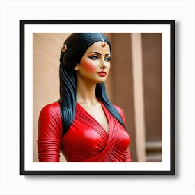 Statue Of Indian Woman Art Print