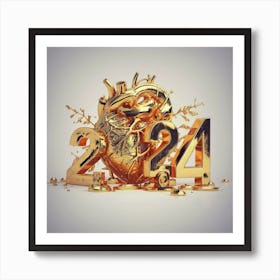 Gold Heart Art Print