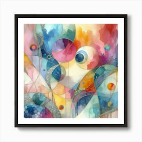 Abstract Spheres Art Print