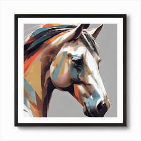 Abstract Horse Painting Art Print