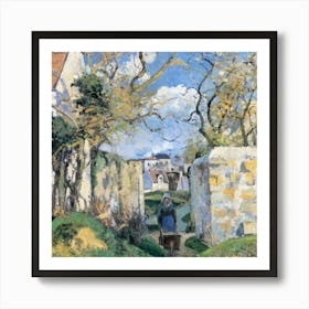 Woman In A Garden Art Print