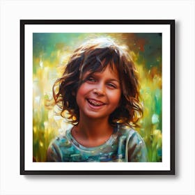 Little Girl Smiling Art Print