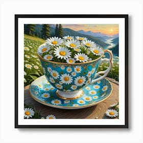 Daisy In A Cup Art Print