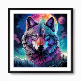 Wolf Painting 1 Art Print