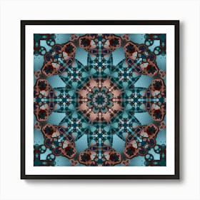 Mosaic Pattern Blue Pattern 2 Art Print