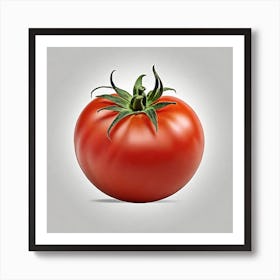 Tomato On A White Background Art Print